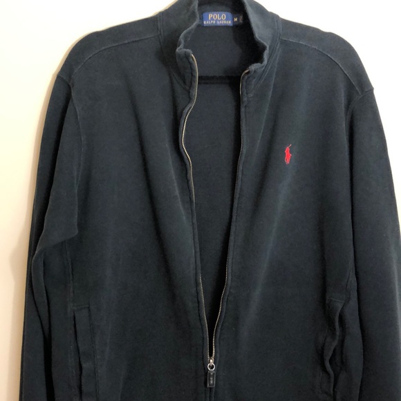 Polo by RL Navy Full-Zip Cotton Sweater Size M - Picture 5 of 8